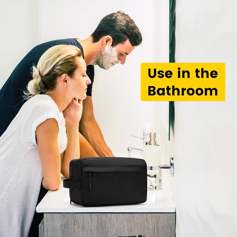 Vorspack Large Water Resistant Black Toiletry Bag - Travel Dopp Kit for Men - Hanging Toiletries Bag with Multiple Compartments - Image 5