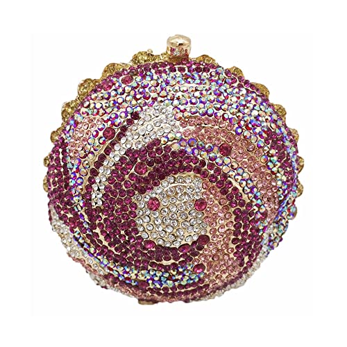 DJBM Cute Cupcake Rhinestone Clutch Diamond Crystal Purse Evening Bags for Women Party Wedding Cocktail Prom, Purple - Image 2