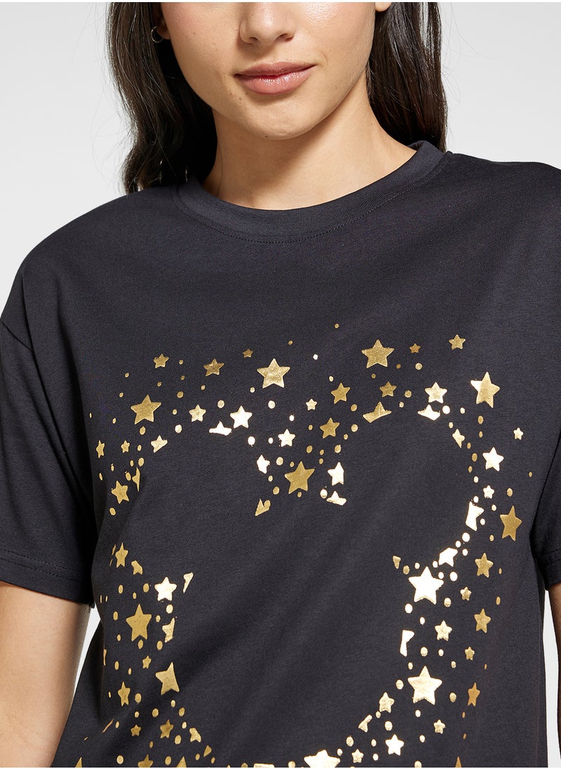 Disney - Mickey Glitter Print Night Dress - Image 1