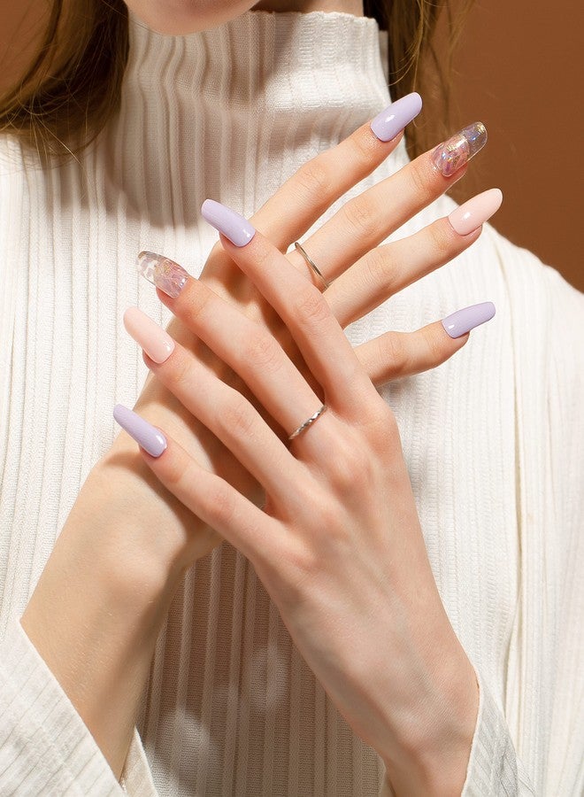 Drizzle شرائط أظافر جل شبه معالجة من دريزل، ملصقات فن طلاء الأظافر الحقيقية (تتطلب ضوء UV/LED)، لامعة، لامعة، لون صلب، تغليف كامل للأظافر يدوم طويلاً، ملصقات أظافر للنساء (ميستيك-1) - Image 4