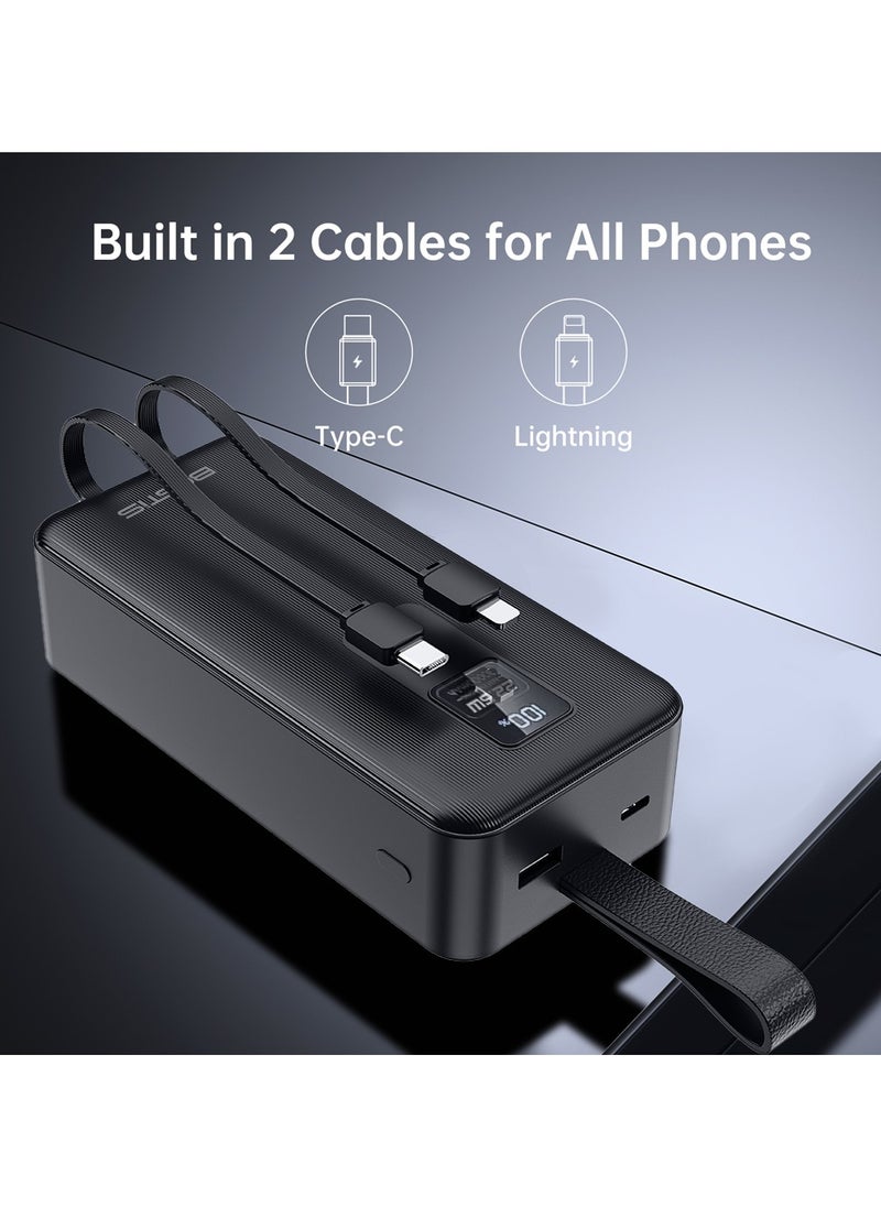 بيستيس  بنك طاقة بشاشة رقمية 30000 مللي أمبير في الساعة، بنك طاقة عالي السعة PD22.5W USB-C لتوصيل الطاقة وشحن سريع لهاتف iPhone16/16Pro/15/15 Pro Max، وSamsung، وiPad Pro، وMacBook Air/Pro، وأجهزة الشحن السريع  - Image 3