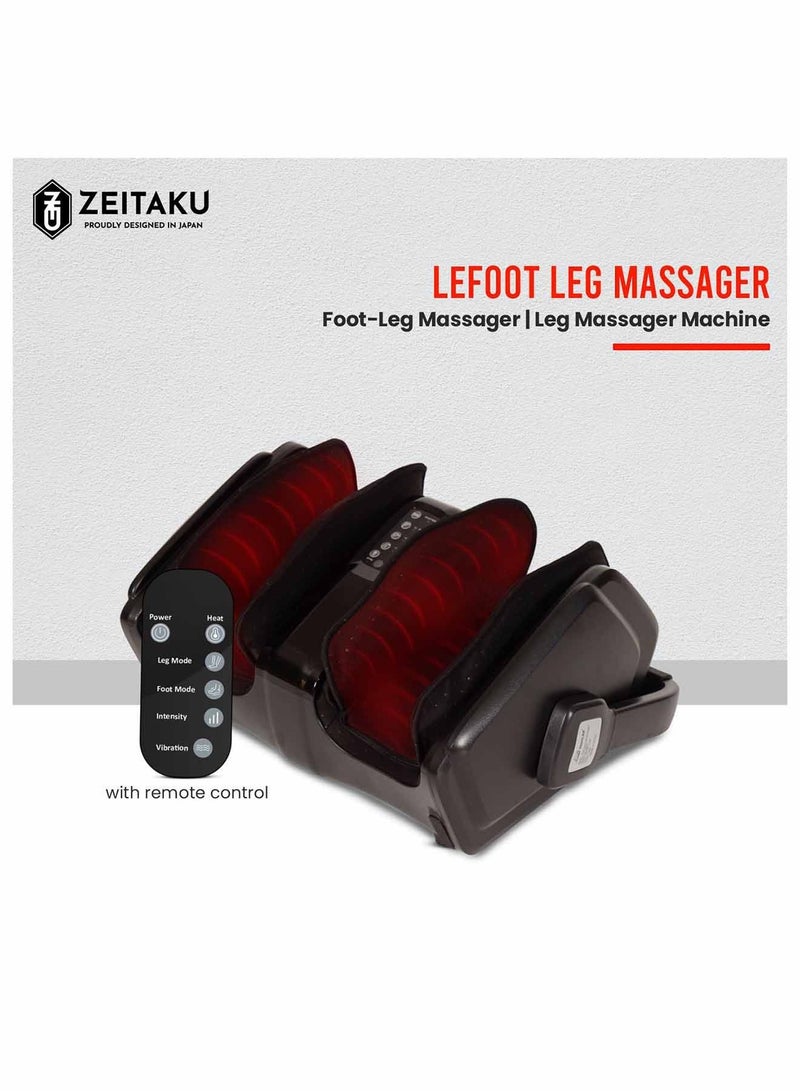 ZEITAKU LEFOOT Leg Foot Knee Calf Massager for Muscle Pain Relief and Improving Blood Circulation with Airbags Heat Massage Compression and Shiatsu Therapy  - Image 2