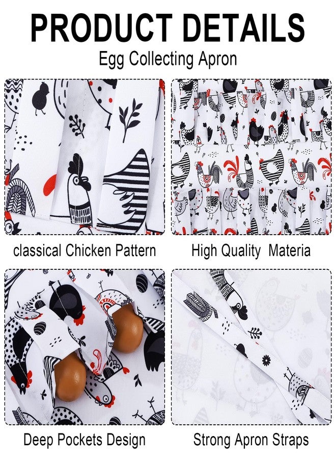 XLSXEXCL Egg Collecting Apron and Basket, 12 Pouches Chicken Egg Apron with 2 pockets, 7 Pouches Chicken Egg Basket, Egg Apron for Fresh Eggs for Chicken, Duck, Goose, Bird, Various Poultry Collection - Image 3