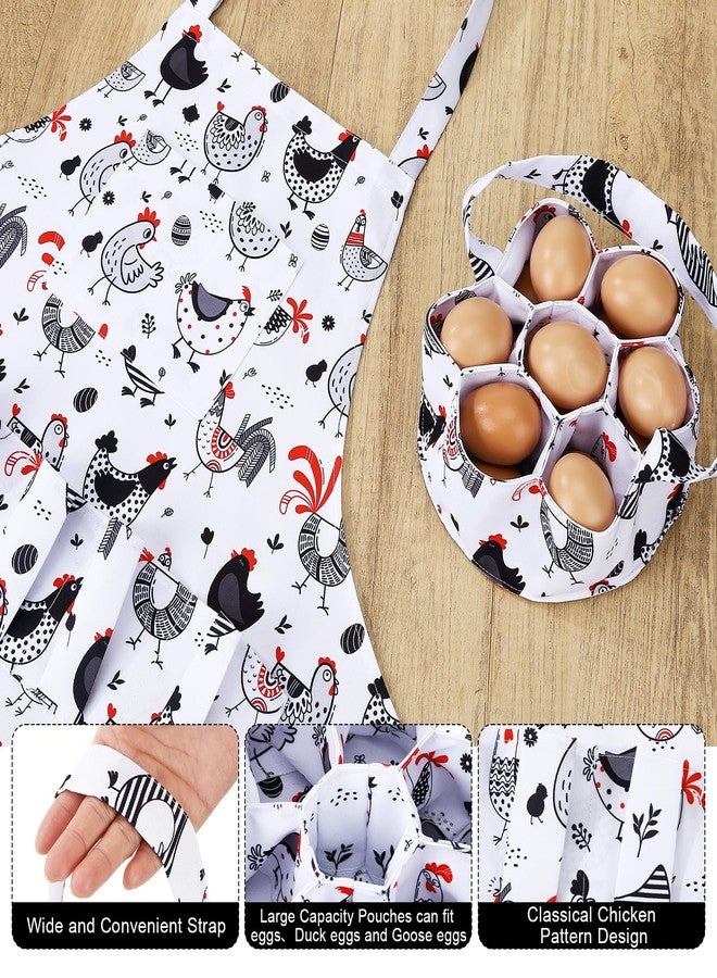 XLSXEXCL Egg Collecting Apron and Basket, 12 Pouches Chicken Egg Apron with 2 pockets, 7 Pouches Chicken Egg Basket, Egg Apron for Fresh Eggs for Chicken, Duck, Goose, Bird, Various Poultry Collection - Image 5