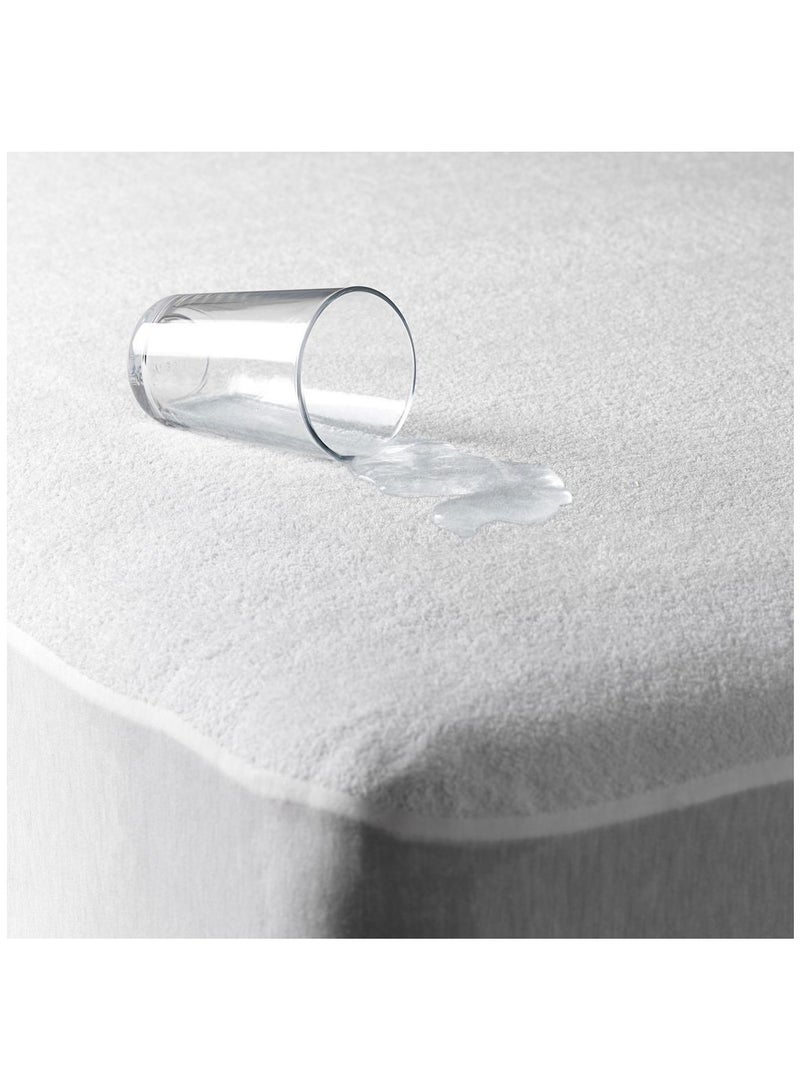 AKD A two-in-one mattress protector and sealant that prevents leakage and is comfortable because it contains two layers, the inner is plastic and the outer is a soft, circular towel, size 160 by 200 cm. - Image 2