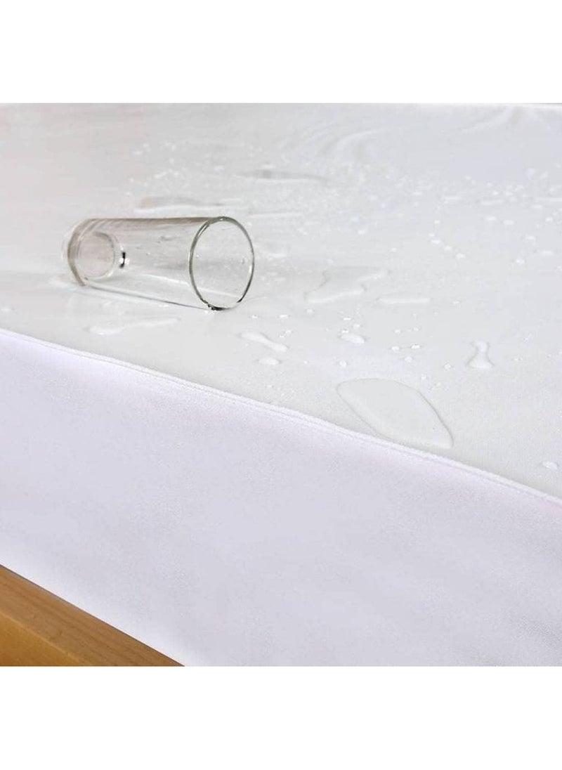 A two-in-one mattress protector and sealant that prevents leakage and is comfortable because it contains two layers, the inner is plastic and the outer is a soft, circular towel, size 160 by 200 cm. - pzsku/ZA339979EC033F6331707Z/45/_/1718810638/99a5e283-454b-4bf8-bf4b-ed695b95a830