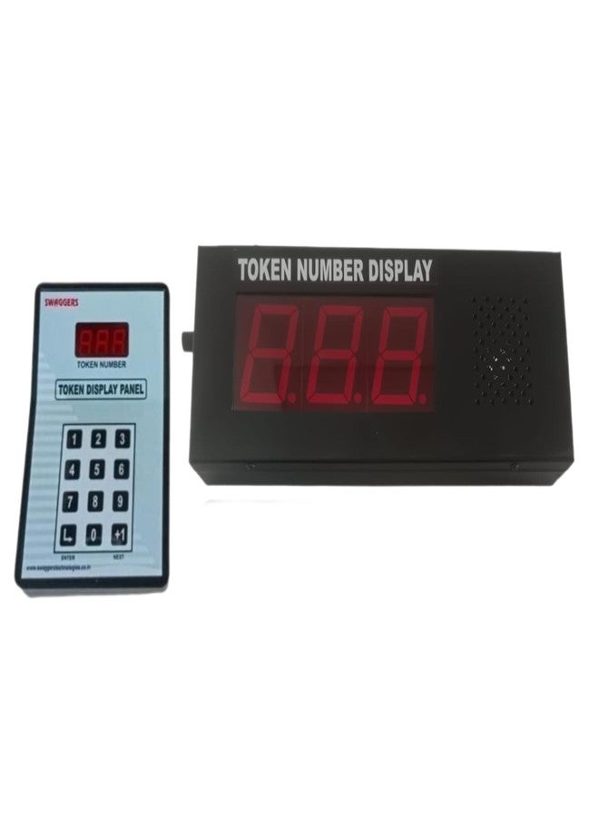 DRMS Store Wireless Token Display System with Dual Multi Language Voice Announcement-2 .3 inch Digit Size (Ding Dong, English, Hindi, Marathi, English+Hindi, English+Marathi) 1 Year Warranty - Image 1