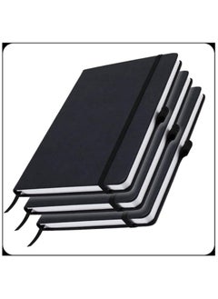 giftology 3 Pieces of Notebook A5 Lined Pages Black Hardcover Writing ...