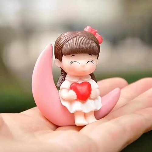 ascension Sweety Moon Couple Miniature Figurine Showpiece Gift for Your Love Romantic Valentine Day Gift for Girlfriend, Boyfriend Cute Baby Dolls Couple Showpiece Valentines Gift Items - Image 4