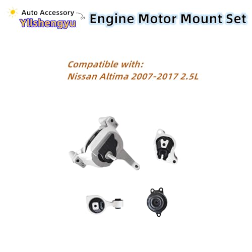 Yllshengyu 4Pcs Engine Motor Mount Set Fits for Nissan Altima 2007 2008 2009 2010 2011 2012 2013 2014 2015 2016 2017 2.5L A4350 A4353 A4340 A4339 - Image 2