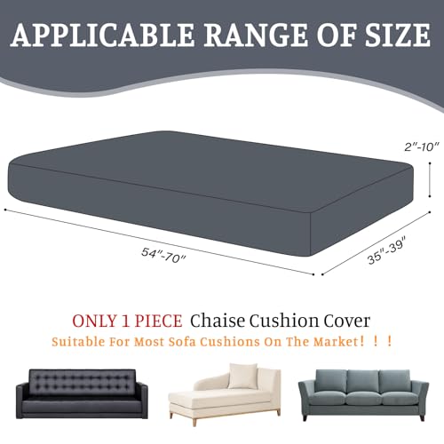 BT.WA BTWA Sectional Couch Covers for Sofa Cushion L Shaped Couch Cover Washable Soft Couch Cushion Covers Stretch Sofa Slipcovers1Piece for Chaise or Sofa 3Seater Dark Grey - Image 3