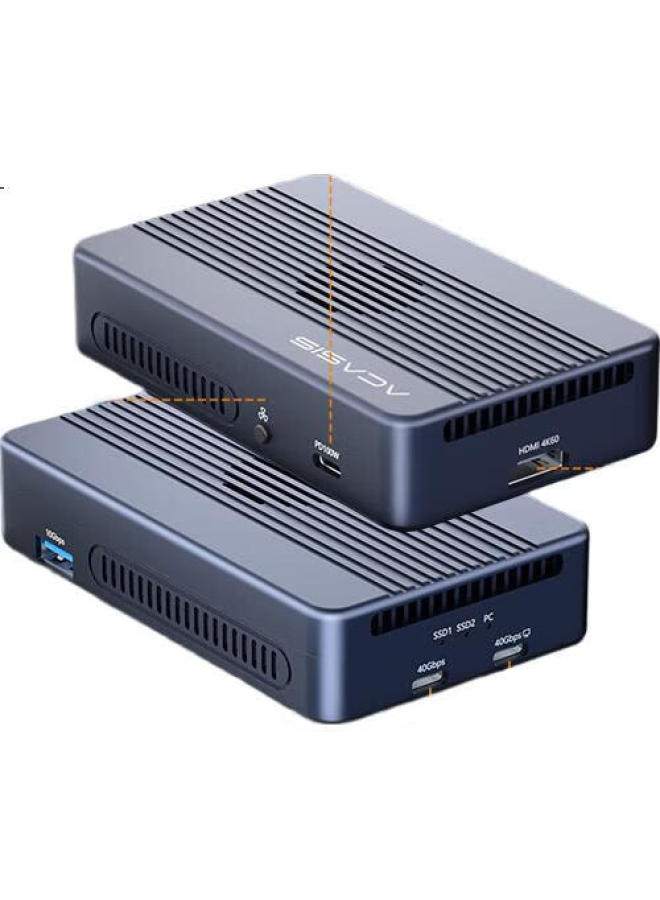 Acasis Thunderbolt Hard Drive Enclosure Expansion Dock Dual Drive Nvme M.2 Mobile Array Hard Drive Enclosure Ultra Hd 8K Thunderbolt Notebook Thunderbolt 3 Expansion Dock Tbu405Promax - Image 3