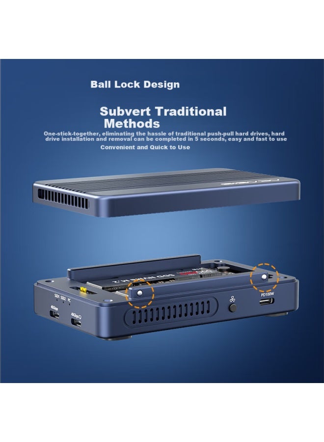 Acasis Thunderbolt Hard Drive Enclosure Expansion Dock Dual Drive Nvme M.2 Mobile Array Hard Drive Enclosure Ultra Hd 8k Thunderbolt Notebook Thunderbolt 3 Expansion Dock Tbu405promax - Image 2