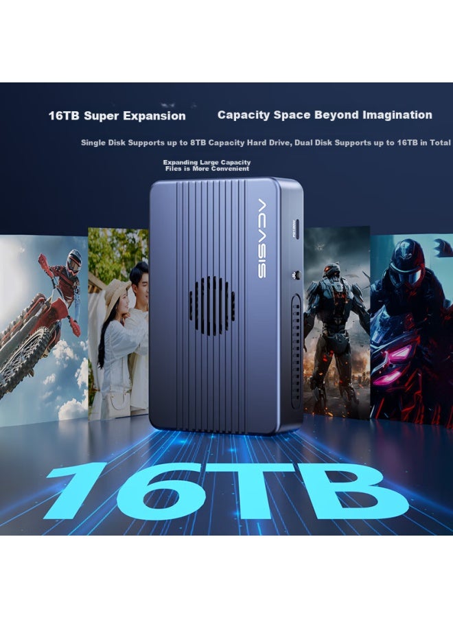 Acasis Thunderbolt Hard Drive Enclosure Expansion Dock Dual Drive Nvme M.2 Mobile Array Hard Drive Enclosure Ultra Hd 8k Thunderbolt Notebook Thunderbolt 3 Expansion Dock Tbu405promax - Image 4