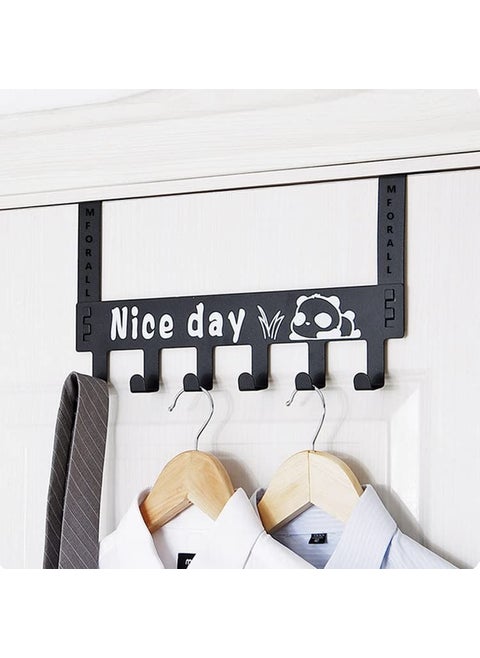 Mforall Over Door Hooks Nice Day Print 6 Hooks Hanger No Drilling Requiter Easy Removable