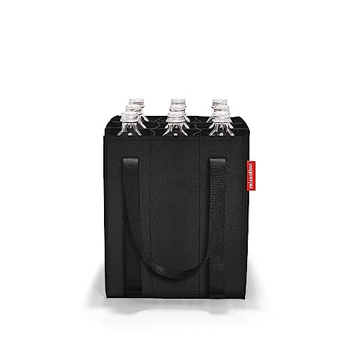 reisenthel bottlebag black - 9 compartments, easy recycling of bottles, carrying straps - Image 2