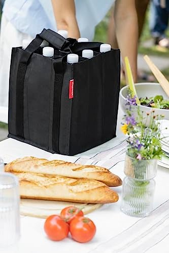 reisenthel bottlebag black - 9 compartments, easy recycling of bottles, carrying straps - Image 5