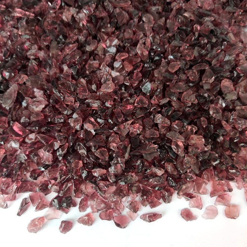 HappyFiller 1.3 رطل زجاج مطحون رمل قطع مكسورة، حشوات المزهرية حامل الشموع حجارة حوض السمك، حصى التيراريوم العصاري، مشروع حرف فنية بإطار حصى فنون الراتنج، حفرة النار، بنفسجي - Image 1
