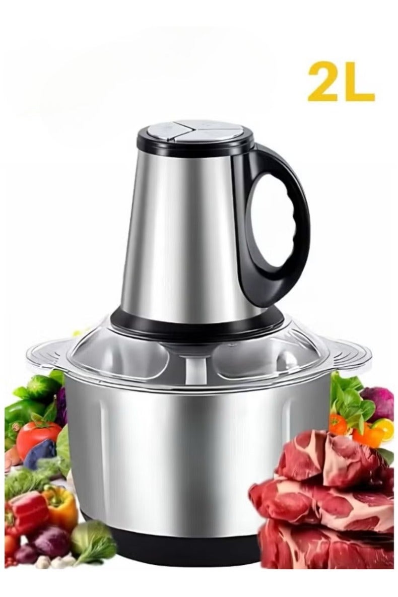 Gold Crest 2L Meat Chopper Stainless Steel, GC-402 - Image 1