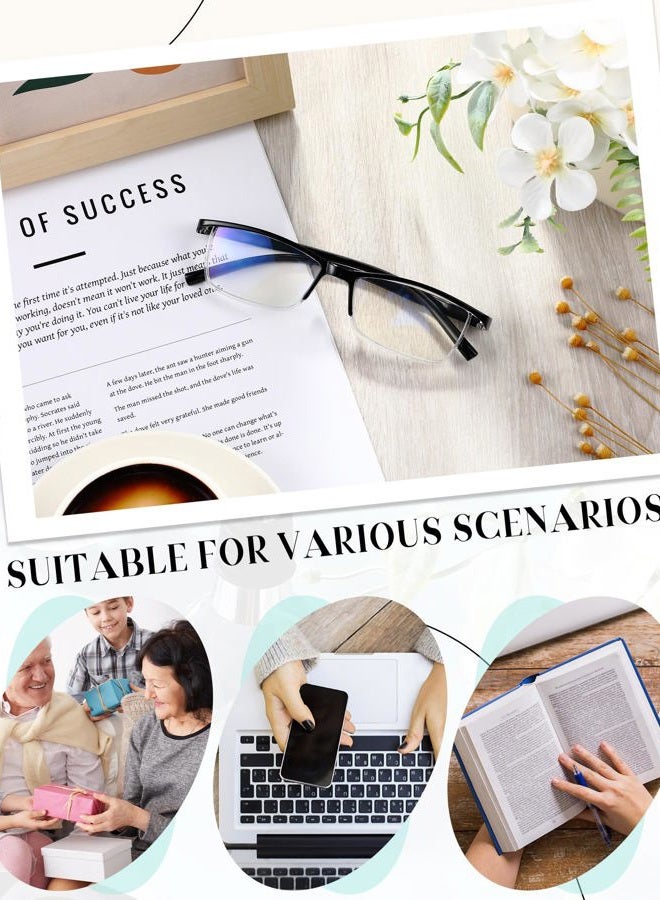 Copkim 30 Pcs Reading Glasses Bulk Half Frame Glasses Blue Light Blocking Reading Glasses for Women Men Spring Hinges Glasses (+250) - Image 4