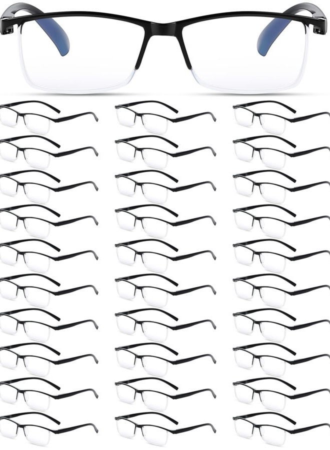 Copkim 30 Pcs Reading Glasses Bulk Half Frame Glasses Blue Light Blocking Reading Glasses for Women Men Spring Hinges Glasses (+250) - Image 1