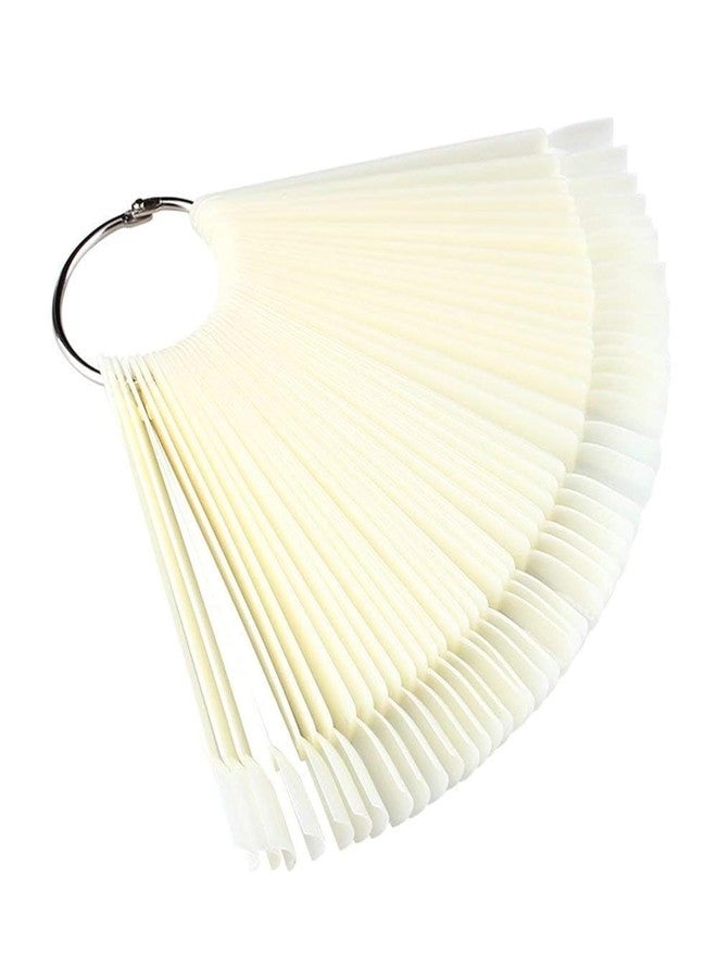 Brille Bee Nail Art Practice Display Tips Nail Art Polish Practice Board Tip with Metal Ring 50pcs - Image 1