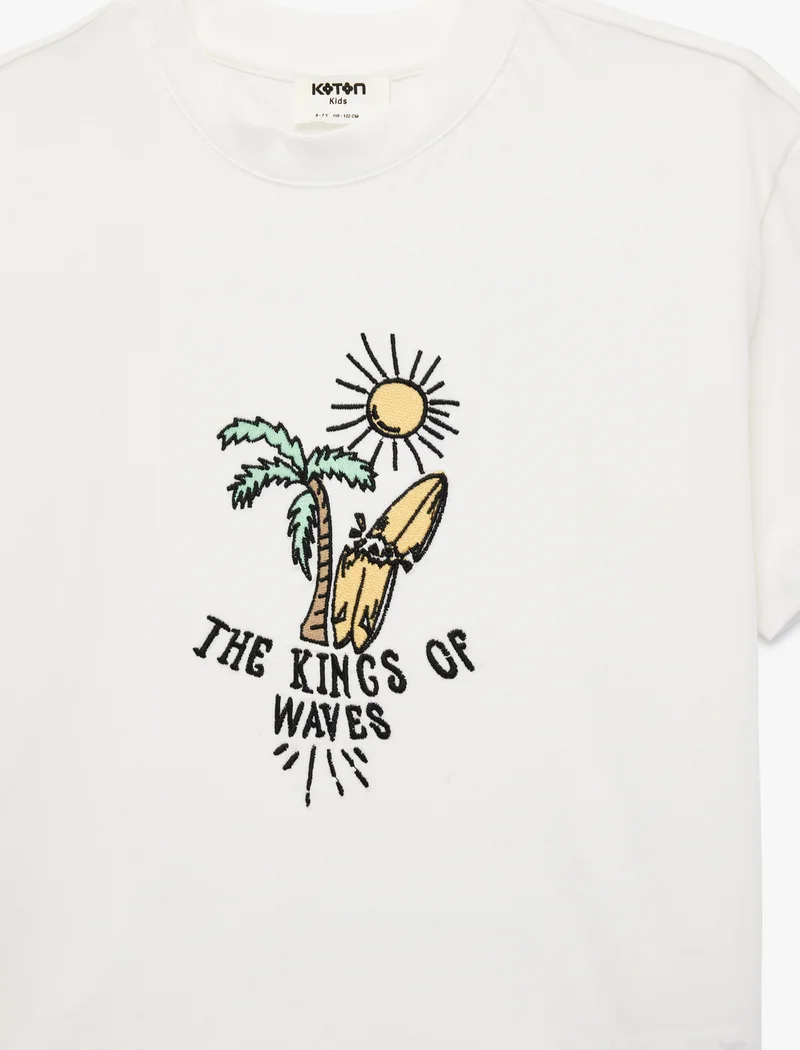 Koton  Embroidered T-Shirt for Men | Best Price UAE