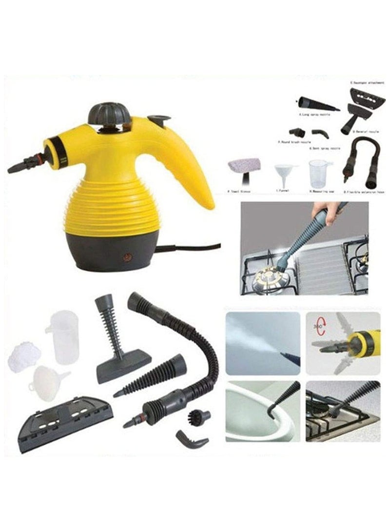 Portable Handheld Steam Cleaner 1000W Multifunctional High Temperature Pressurized Steam Cleaning Machine with 8 PCS Accessory for Kitchen Sofa Bathroom Car Window - Image 1