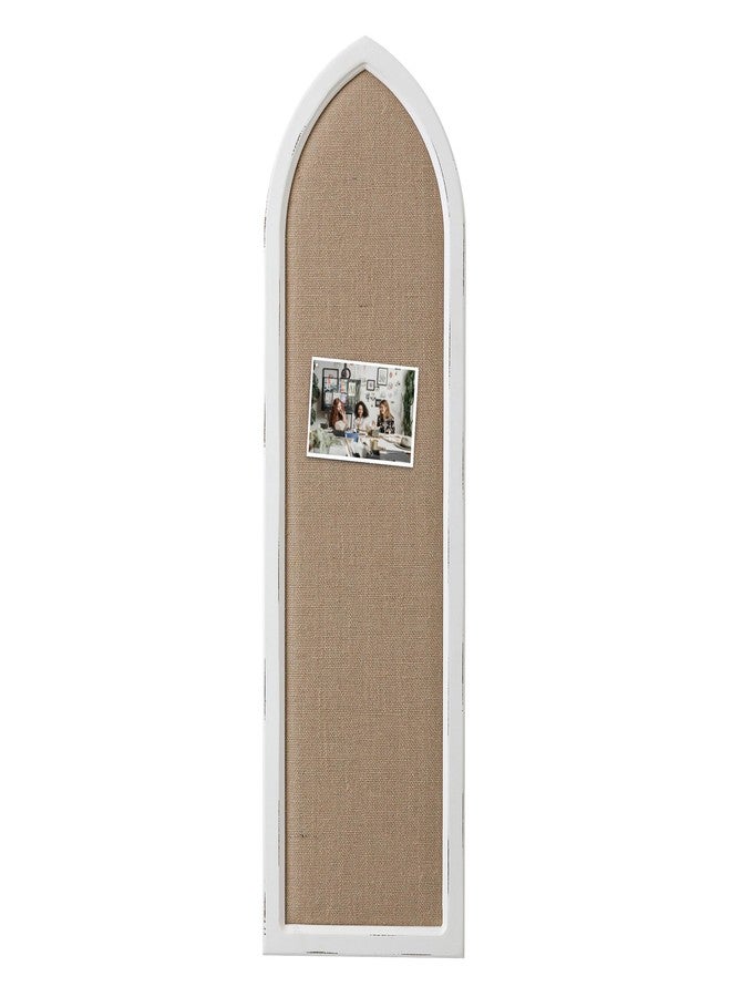 سوفي لوحة إعلانات جدارية طويلة مقوسة من SOFE، مقاس 39 × 12 بوصة، لوحة دبابيس قماشية، لوحات أحلام/رؤى ريفية مزخرفة، لوحة عرض صور/ديكور حائط للمكتب والمنزل - Image 1