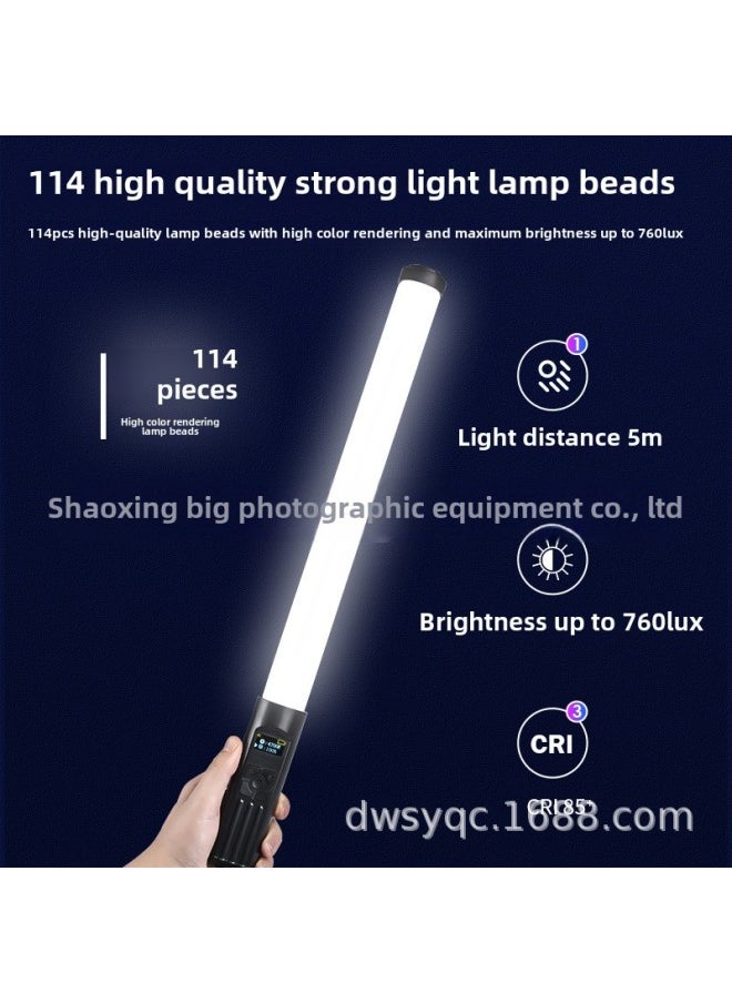 Generic - LED Handheld Full Color RGB Stick Lamp Photography Lamp Adjustable Color Temperature Ice Lamp External Shooting Portable Light Supplement Stick Led External Shooting Lamp-Light Source Color:Two-color Battery 3000 MA - Image 1
