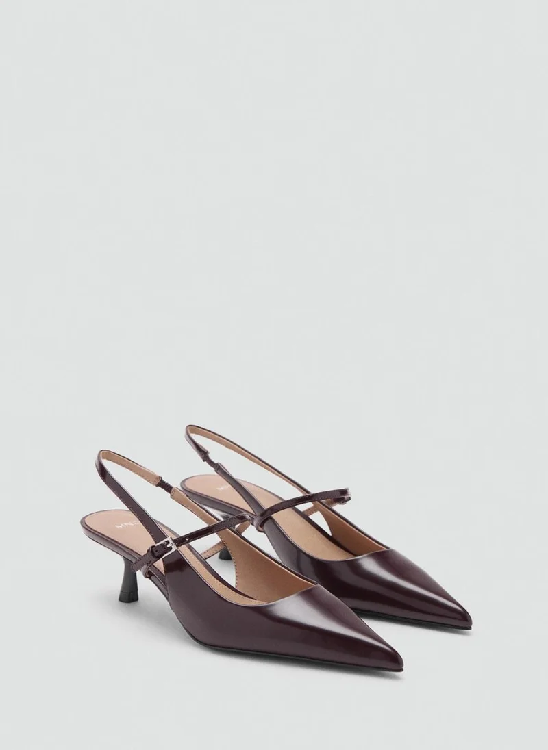 مانجو Kitten-heel patent leather shoes