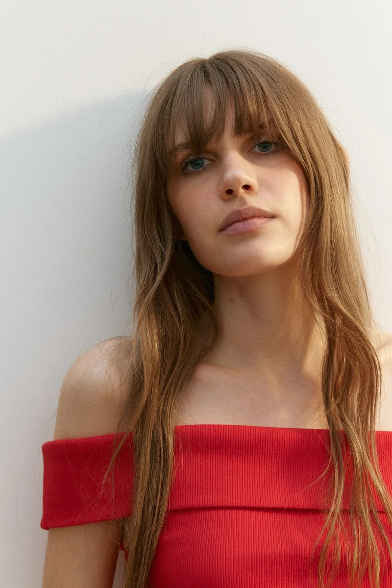 H&M Ribbed off-the-shoulder top