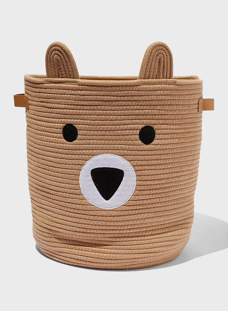 Cotton On Kids Woodland Bear Novelty Basket
