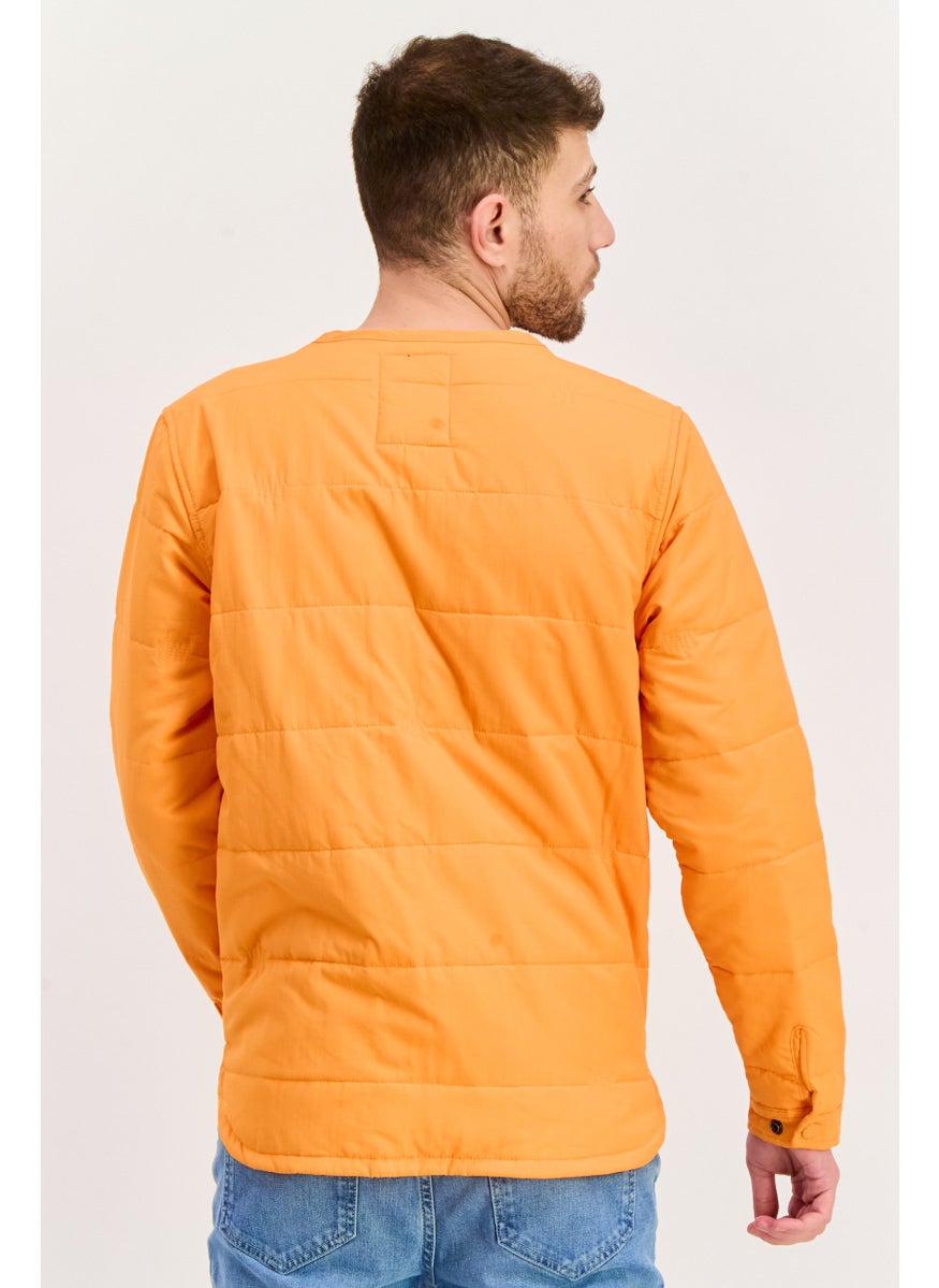 The Hundreds - Men Brand Logo Bomber Jacket, Orange - Image 1