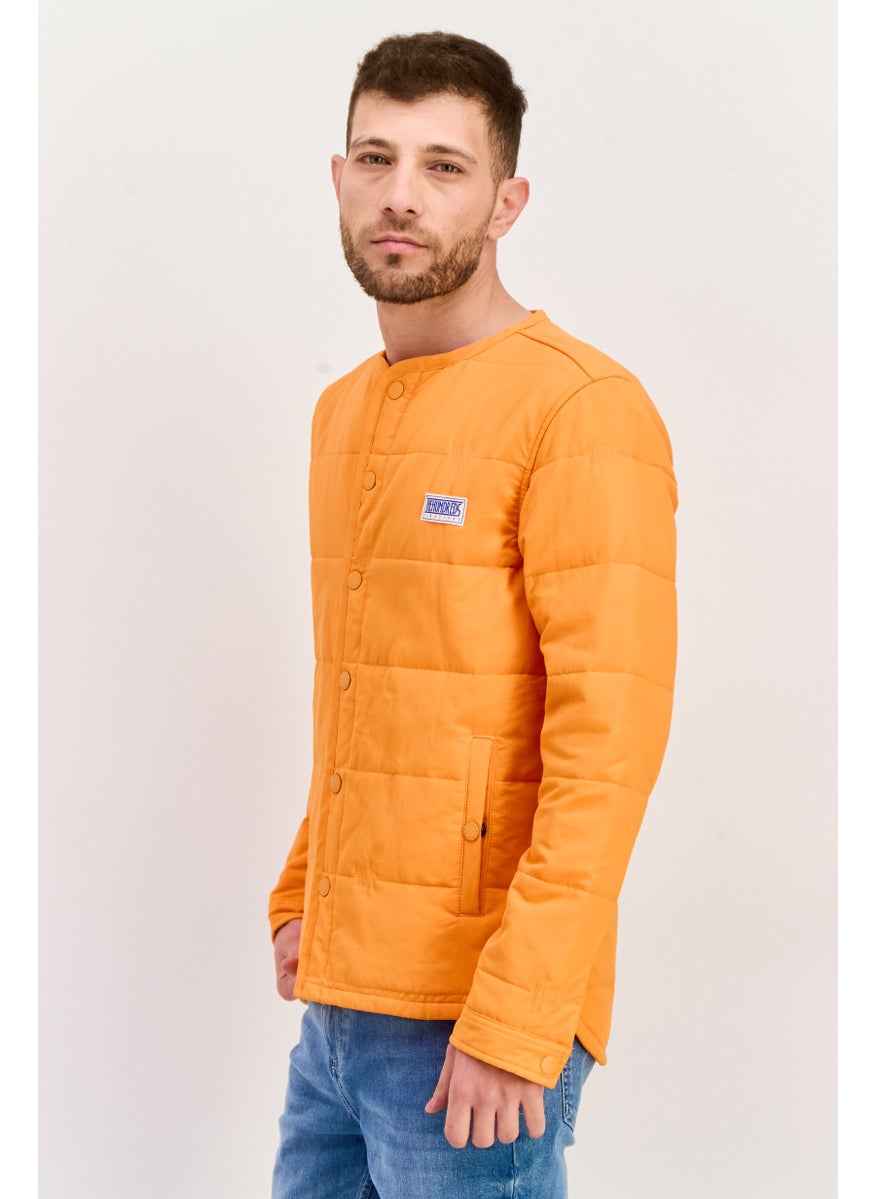 The Hundreds - Men Brand Logo Bomber Jacket, Orange - Image 1