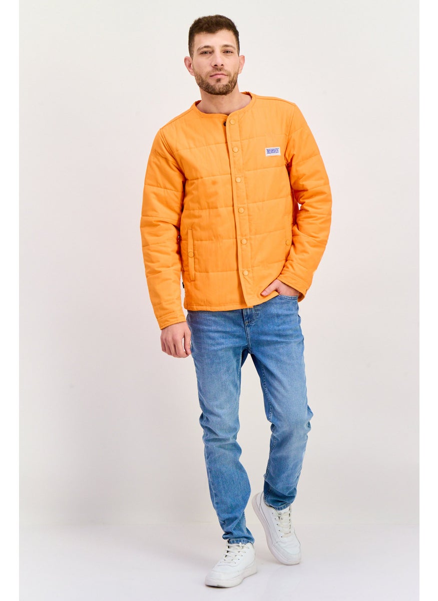 The Hundreds - Men Brand Logo Bomber Jacket, Orange - Image 1