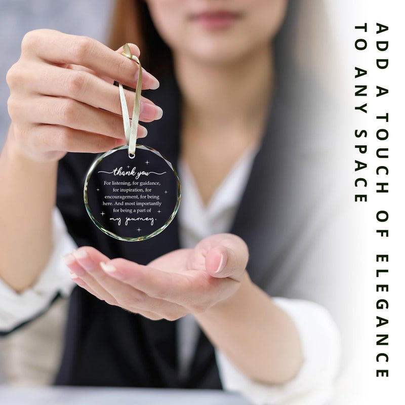 SUCHAGIFT Thank You Gifts for Women  Boss  Coworkers  Manager  Teacher  Nurse  Mom  Friends - Coworker Appreciation Gifts for Birthday  Christmas - Thank You Christmas Ornaments - Glass Christmas Ornament - Image 5