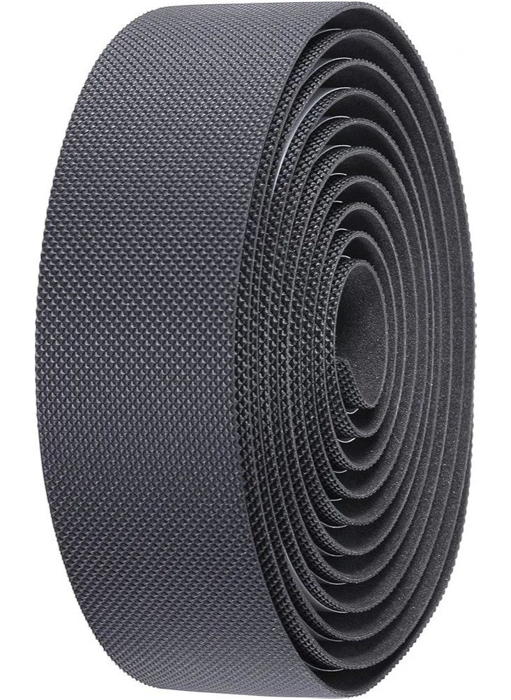 Generic Anti-Slip Bicycle Handlebar Tape – Comfortable Shock-Absorbing Grip Tape with End Plugs – Black  - Image 3