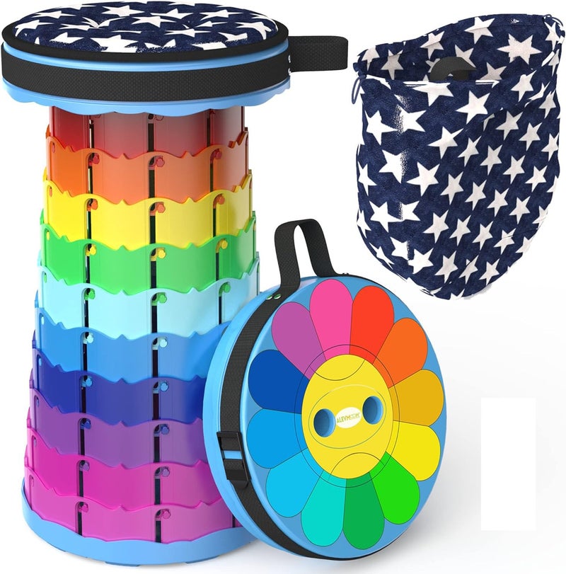 كرسي قابل للطي محمول مع وسادة قابل للتلسكوب للبالغين سعة 440 رطل كرسي تخييم للخارج للمشي في الطبيعة حديقة شواء مع حقيبة