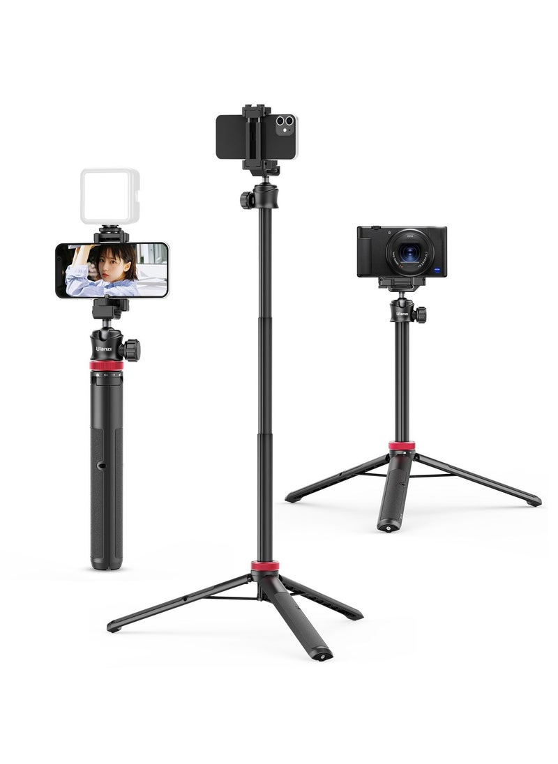 Ulanzi ULANZI MT-44 Extendable Phone Tripod, 59" Selfie Stick Phone Vlog Tripod Stand with 2 in 1 Phone Clip, 360° Ball Head Camera Tripod for iPhone Sony Canon Action Camera, Lightweight for Travel  - Image 1