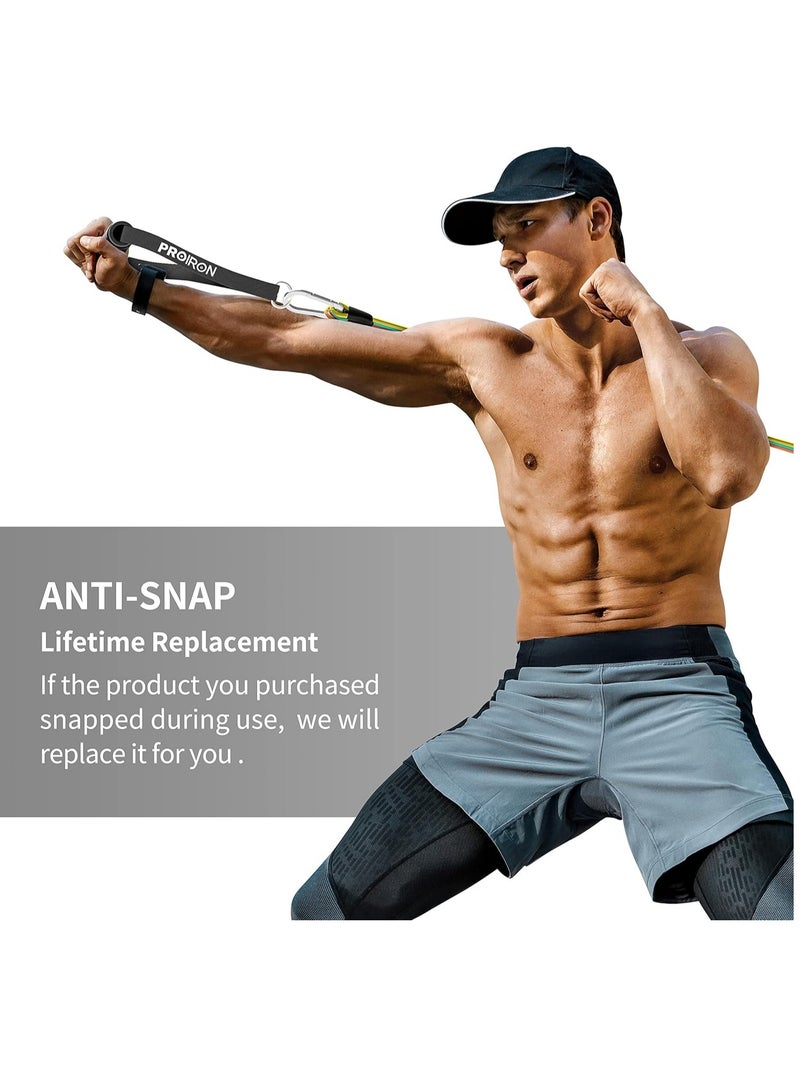 Generic Resistance Bands Set 14 Pieces Anti-Snap Resistance Band Exercise with Handles, Door Anchor, Ankle Straps, Training Manual and Carrying Bag  - Image 3