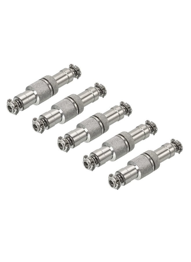 Generic 5pcs Aviation Connector GX12 3 Pins 12mm Male Female Wire Panel Aviation Connector Plug Socket for Aviation, High-Speed Rail, Ships  - Image 1