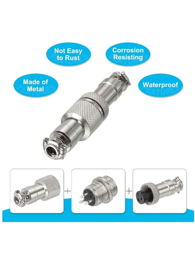 Generic 5pcs Aviation Connector GX12 3 Pins 12mm Male Female Wire Panel Aviation Connector Plug Socket for Aviation, High-Speed Rail, Ships  - Image 5