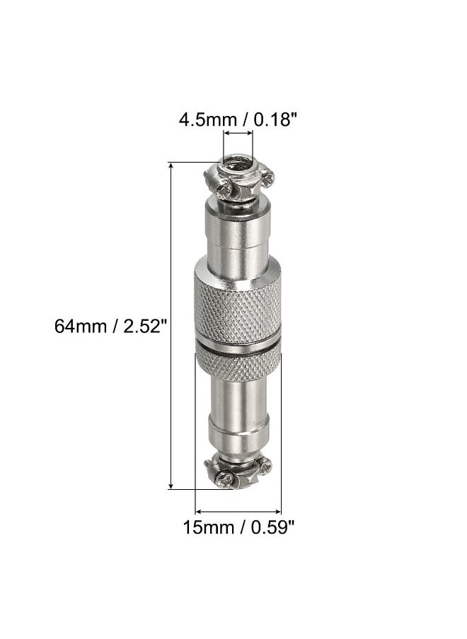 Generic 5pcs Aviation Connector GX12 3 Pins 12mm Male Female Wire Panel Aviation Connector Plug Socket for Aviation, High-Speed Rail, Ships  - Image 2