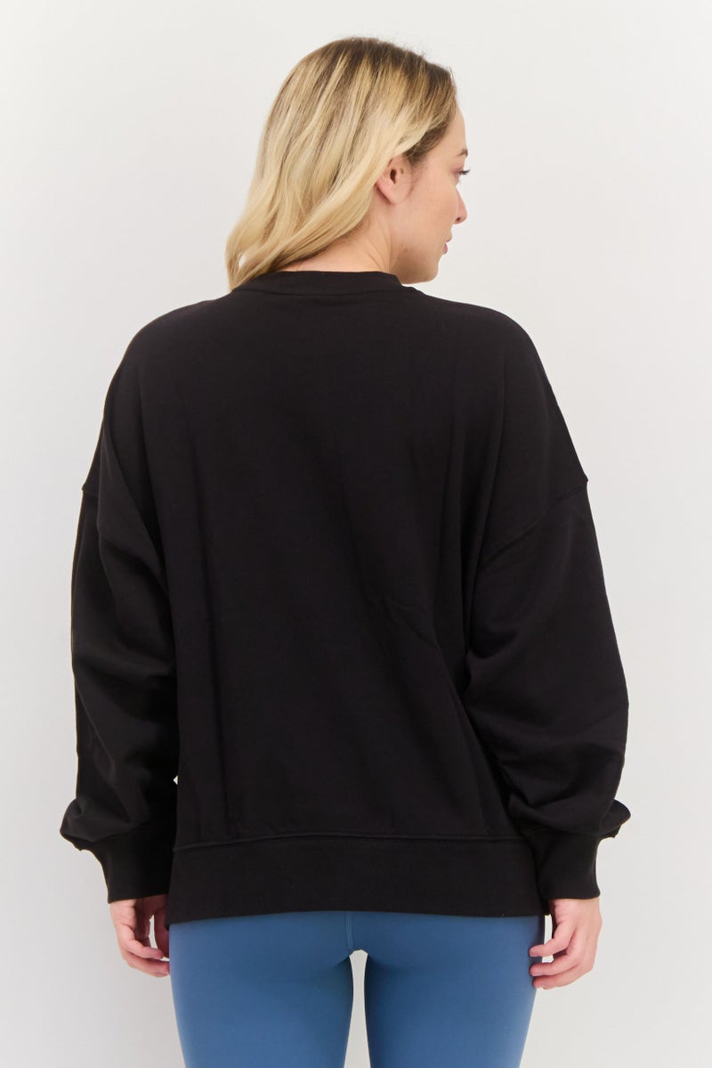 PUMA Women Sportswear Fit Long Sleeves Training Sweatshirt, Black  - Image 3