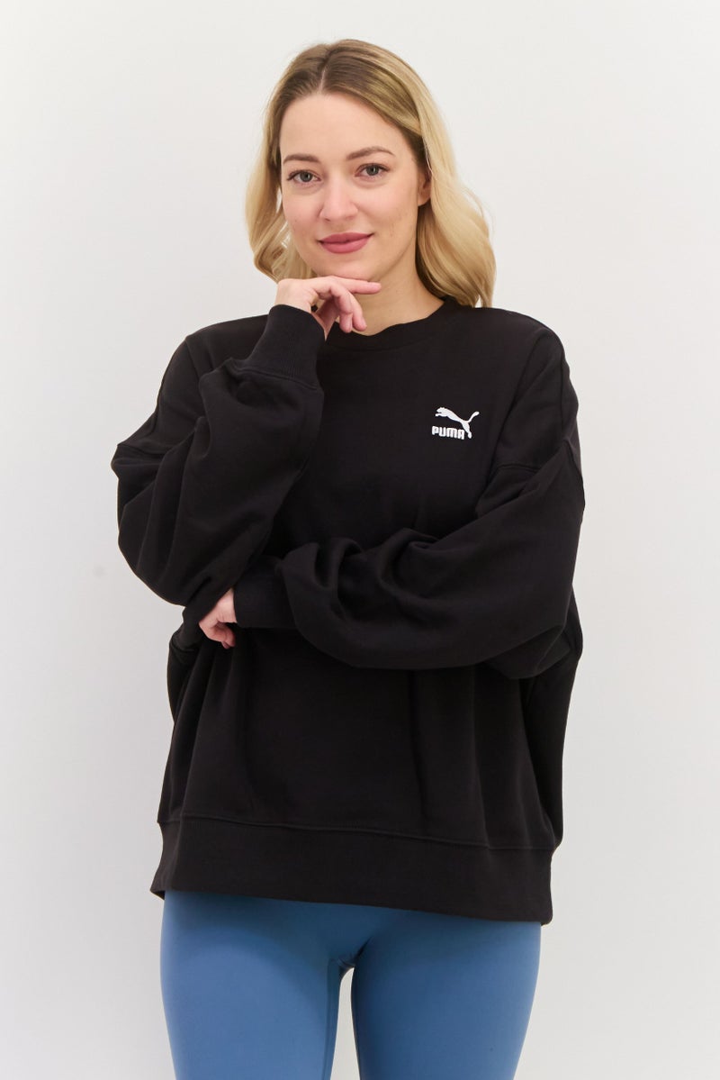 PUMA Women Sportswear Fit Long Sleeves Training Sweatshirt, Black  - Image 1