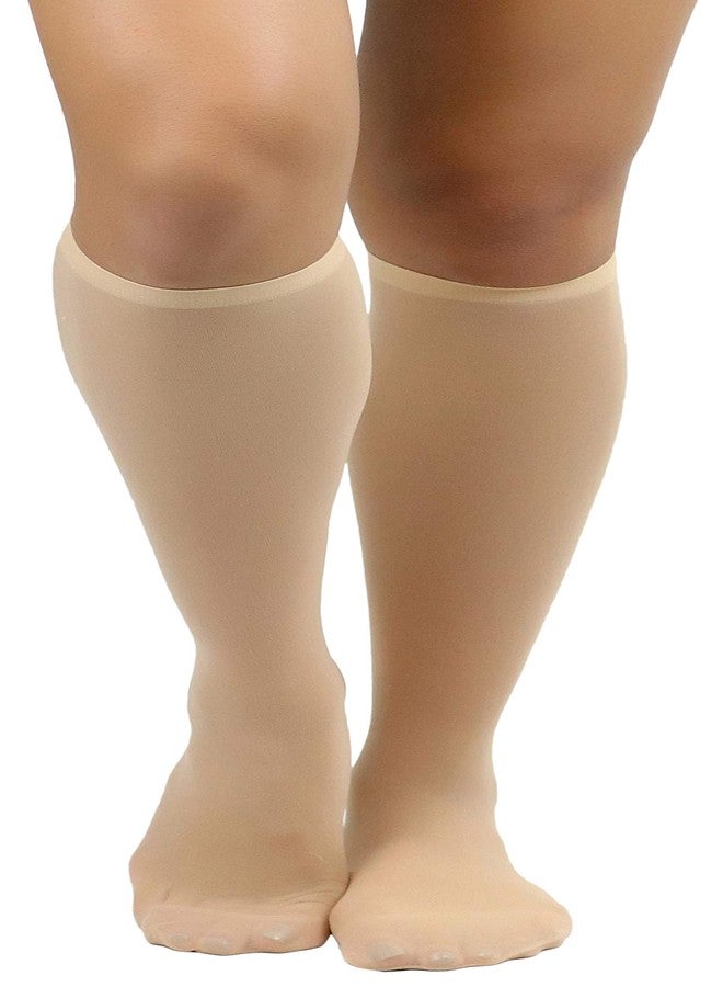 ToBeInStyle Womens Pack of 6 Muted Knee High Stockings - Beige - One Size - Image 4