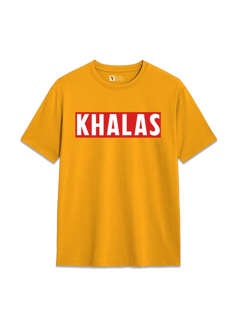 Yoo Street Yoo Street Khalas T Shirt Simple Bold Comfortable For Everyday Wear  - Image 1