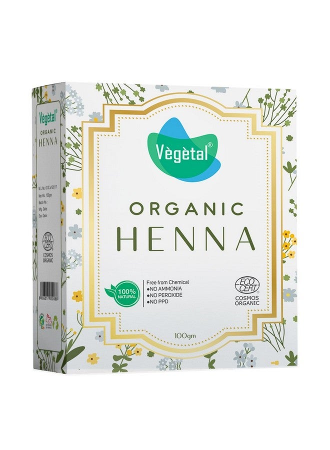 Vegetal Certified Organic Bio Henna Powder 100% Pure Natural Herbal Henna (Mehandi) For Hair Hands And Feets 100Gm - Image 1