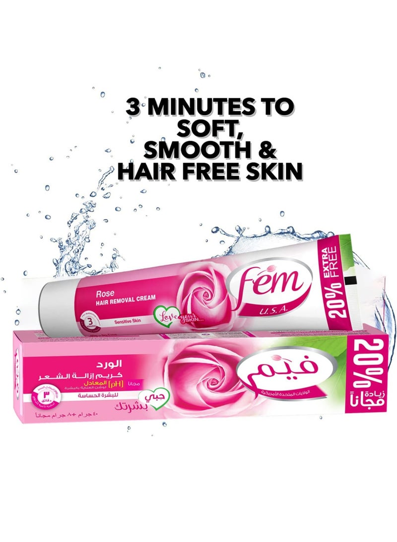 fem Rose Hair Removal Cream 90gm + 20% Extra Free - Image 2
